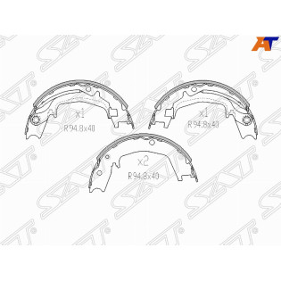 Колодки барабанные зад HYNDAI SANTA FE 01-06/GETZ 02-09/SONATA 98-04 SAT