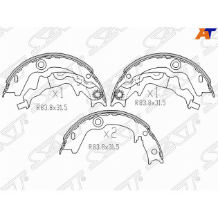 Колодки барабанные зад KIA CERATO/FORTE 08- SAT