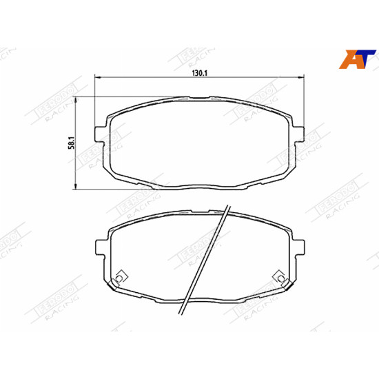 Колодки тормозные перед HYUNDAI CRETA 15-/I30 07-/KIA CEED 07-12 FERODO