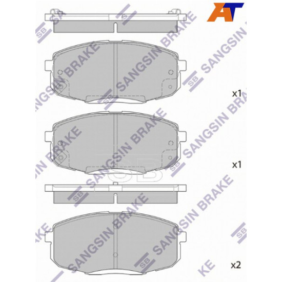 Колодки тормозные перед HYUNDAI CRETA 15-/I30 07-/KIA CEED 07-12 SANGSIN BRAKE