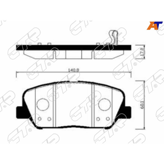 Колодки тормозные перед HYUNDAI I30 12-/KIA CEED 12-/OPTIMA 10- CTR