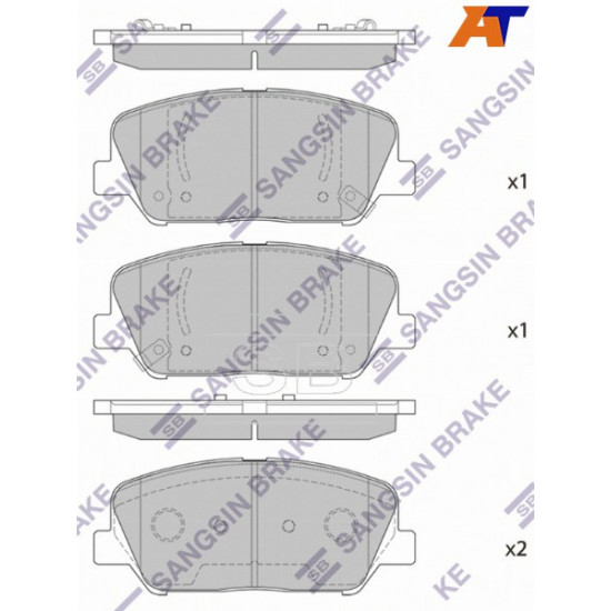 Колодки тормозные перед HYUNDAI I30/ VELOSTER 12-/ KIA CEED 12-/ OPTIMA 10- SANGSIN BRAKE