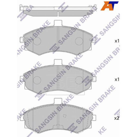 Колодки тормозные перед KIA CERATO 04-/HYUNDAI ELANTRA 00-06/MATRIX 01-10 SANGSIN BRAKE