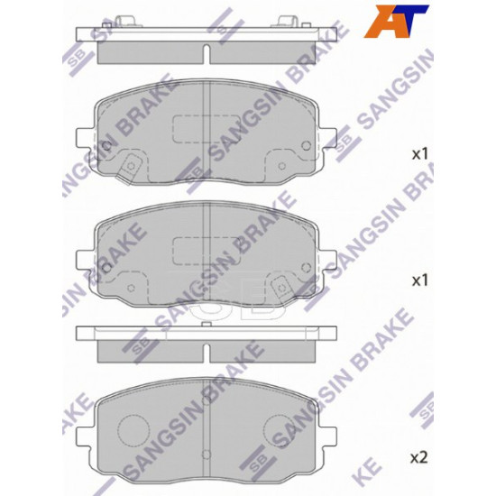 Колодки тормозные перед KIA PICANTO 04-/HYUNDAI I10 07- SANGSIN BRAKE