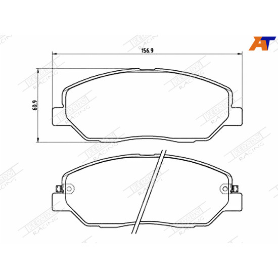 Колодки тормозные перед KIA SORENTO 09- HYUNDAI SANTA-FE 06- FERODO