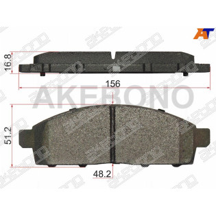 Колодки тормозные перед  MMC L200 06- PAJERO SPORT 98-09 CHALLENGER II 08- NISSAN NV200 10- AKEBONO