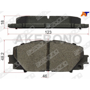 Колодки тормозные перед TOYOTA AQUA 11-/VITZ/YARIS 05-/PREMIO 07-/PRIUS 09- AKEBONO