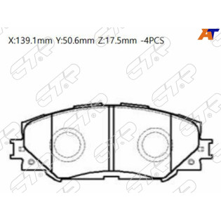 Колодки тормозные перед TOYOTA PREMIO/ALLION 05-12/RAV 4 05-/COROLLA 06-13 CTR