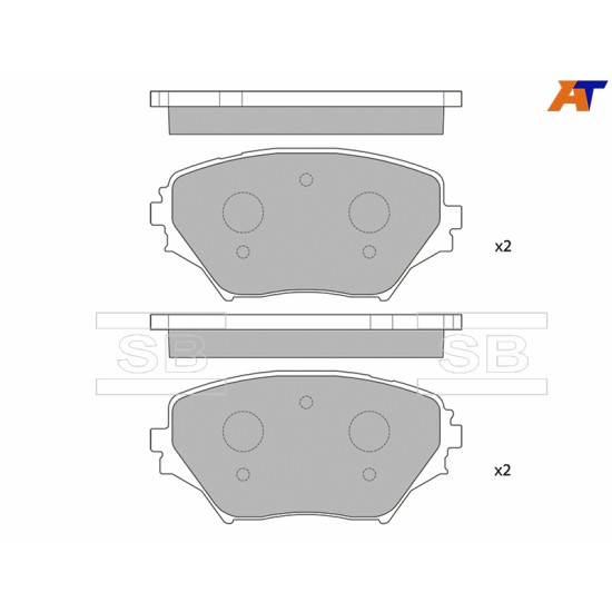 Колодки тормозные перед TOYOTA RAV4 00- SANGSIN BRAKE