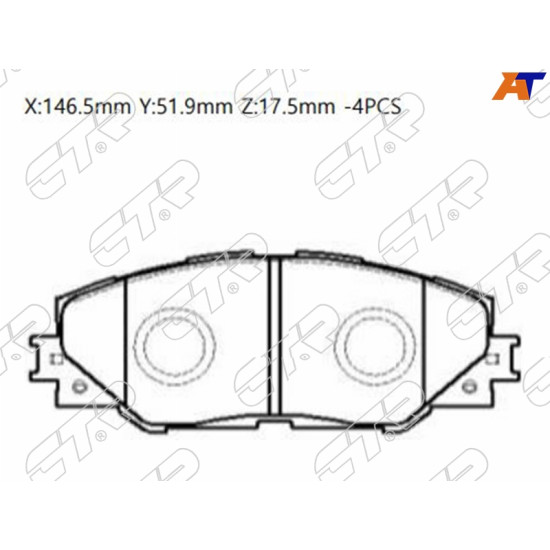 Колодки тормозные перед TOYOTA RAV4 05- CTR