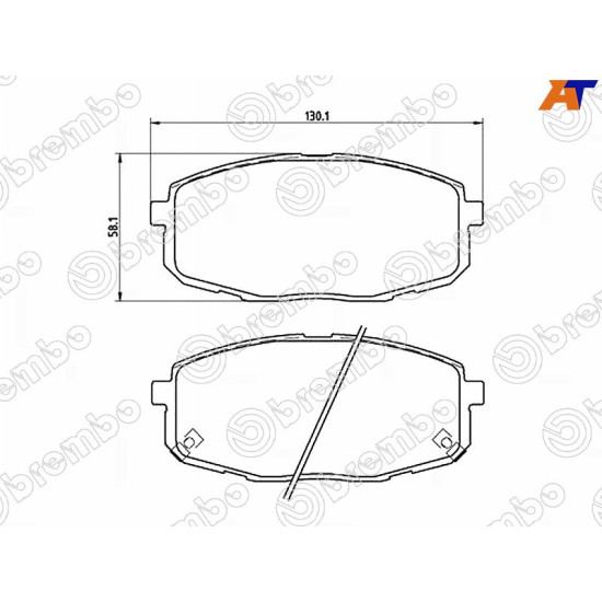 Колодки тормозные передн HYUNDAI CRETA 15-/I30 07-/KIA CEED 07-12 BREMBO