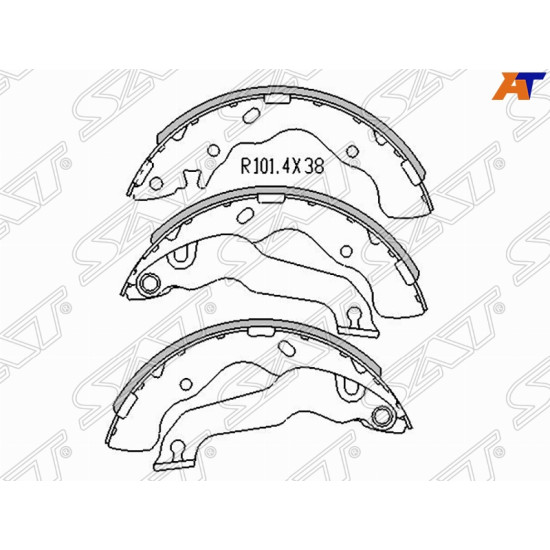 Колодки тормозные зад HYUNDAI ELANTRA 00-06/ MATRIX 01-08 SAT