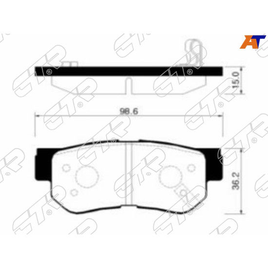 Колодки тормозные зад HYUNDAI GETZ 05-09/SANTA FE 01-06/SONATA 04-09 CTR