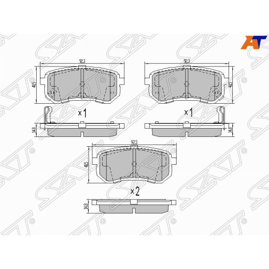 Колодки тормозные зад HYUNDAI I10/KIA PICANTO SAT