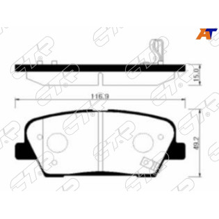 Колодки тормозные зад HYUNDAI SANTA-FE 12- CTR