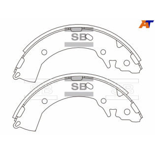 Колодки тормозные зад HYUNDAI SOLARIS 10-17/ GETZ 02-11 SANGSIN BRAKE