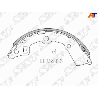 Колодки тормозные зад KIA PICANTO 04-11 (без АБС) SAT