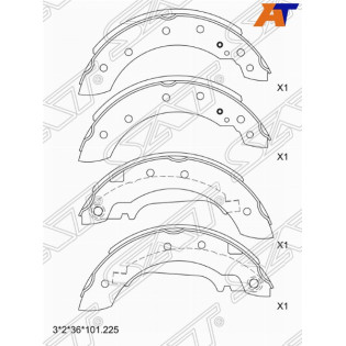 Колодки тормозные зад RENAULT LOGAN 04-/LADA LARGUS 12-/PEUGOET 106/206/306 SAT