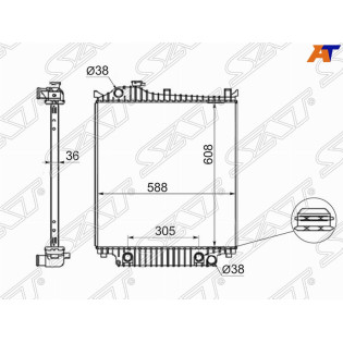 Радиатор FORD EXPLORER 07- SAT