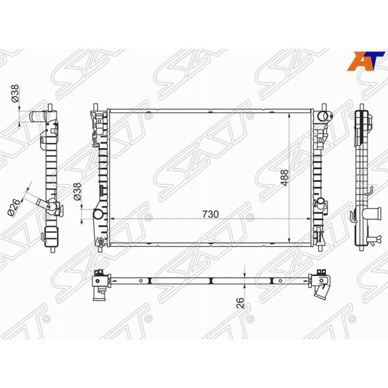 Радиатор FORD EXPLORER 11- SAT
