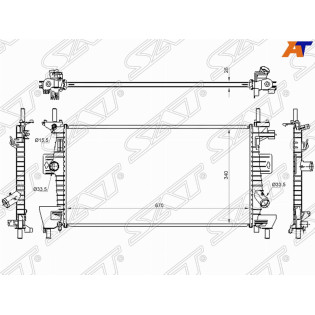 Радиатор FORD FOCUS III 1.6/1.8/2.0  11- SAT