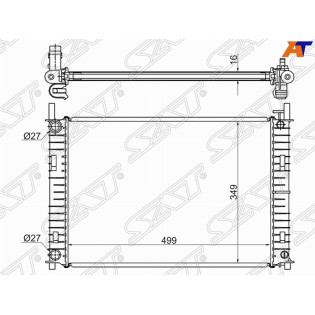 Радиатор FORD FUSION/FIESTA 1.3/1.4/1.4TD  2001-2008  //  MAZDA 2 1.4D  2002- SAT