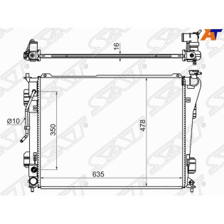 Радиатор HYUNDAI SONATA /KIA OPTIMA 2.0/2.4 10-15 SAT