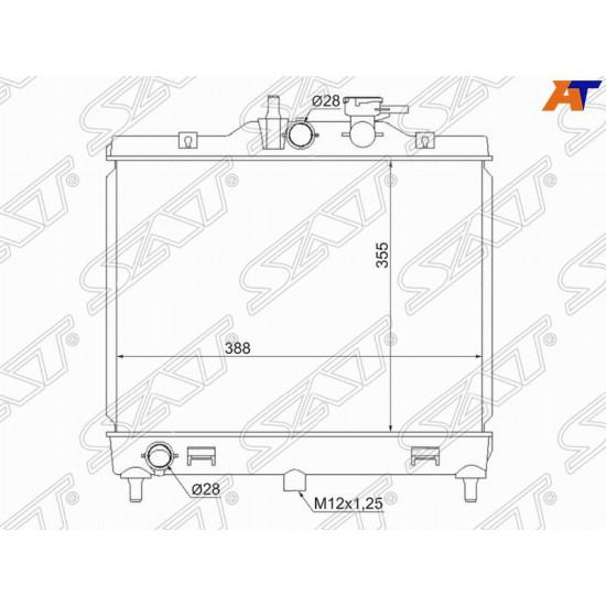 Радиатор KIA PICANTO 1.0/1.1 04-11 SAT