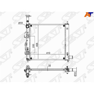 Радиатор KIA PICANTO 17- SAT