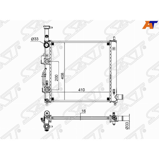 Радиатор KIA PICANTO 17- SAT