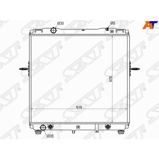 Радиатор KIA SORENTO 2.4/3.5  2002- SAT