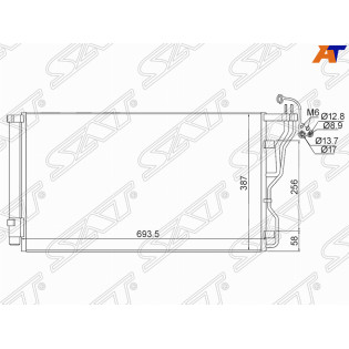 Радиатор кондиционера HYUNDAI I40 11- SAT