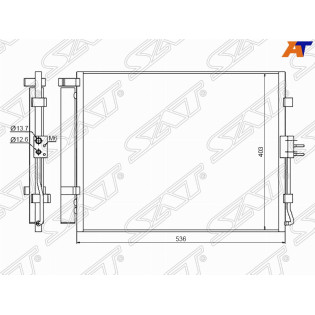 Радиатор кондиционера KIA SOUL 09- SAT