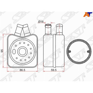 Радиатор масляный AUDI A2 00-/A3 96-03/A4 96-08/MITSUBISHI LANCER 07-/SKODA FABIA 99-/OCTAVIA 96-/VO SAT