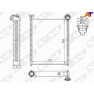 Радиатор отопителя салона PEUGEOT 308 07-09/RCZ 10-15/CITROEN C3 PICASSO 09- SAT